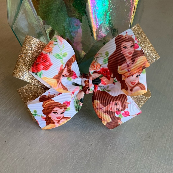 Disney Beauty And The Beast Hair Bow - Picture 1 of 2